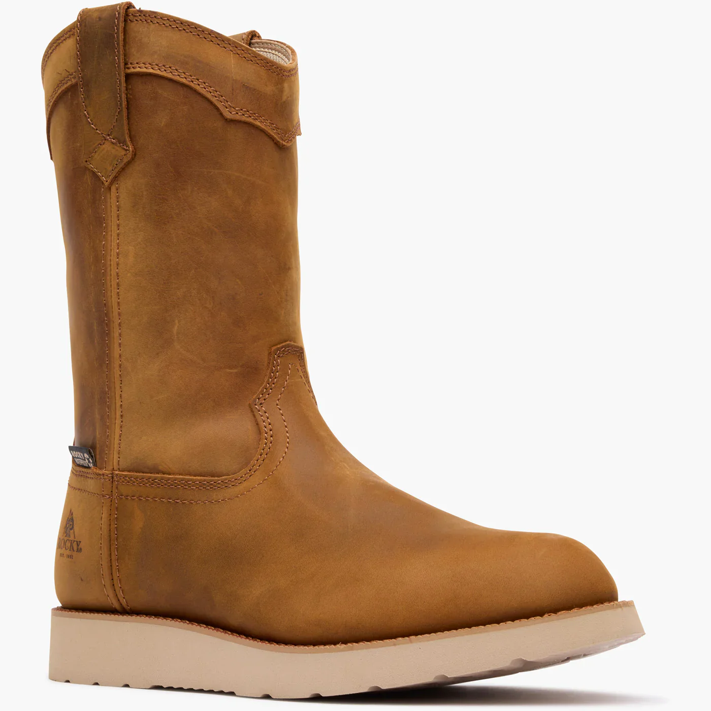 Rocky Men's Monocrepe Wedge 11" Waterproof Work Boots - Crazy Horse - Image 2