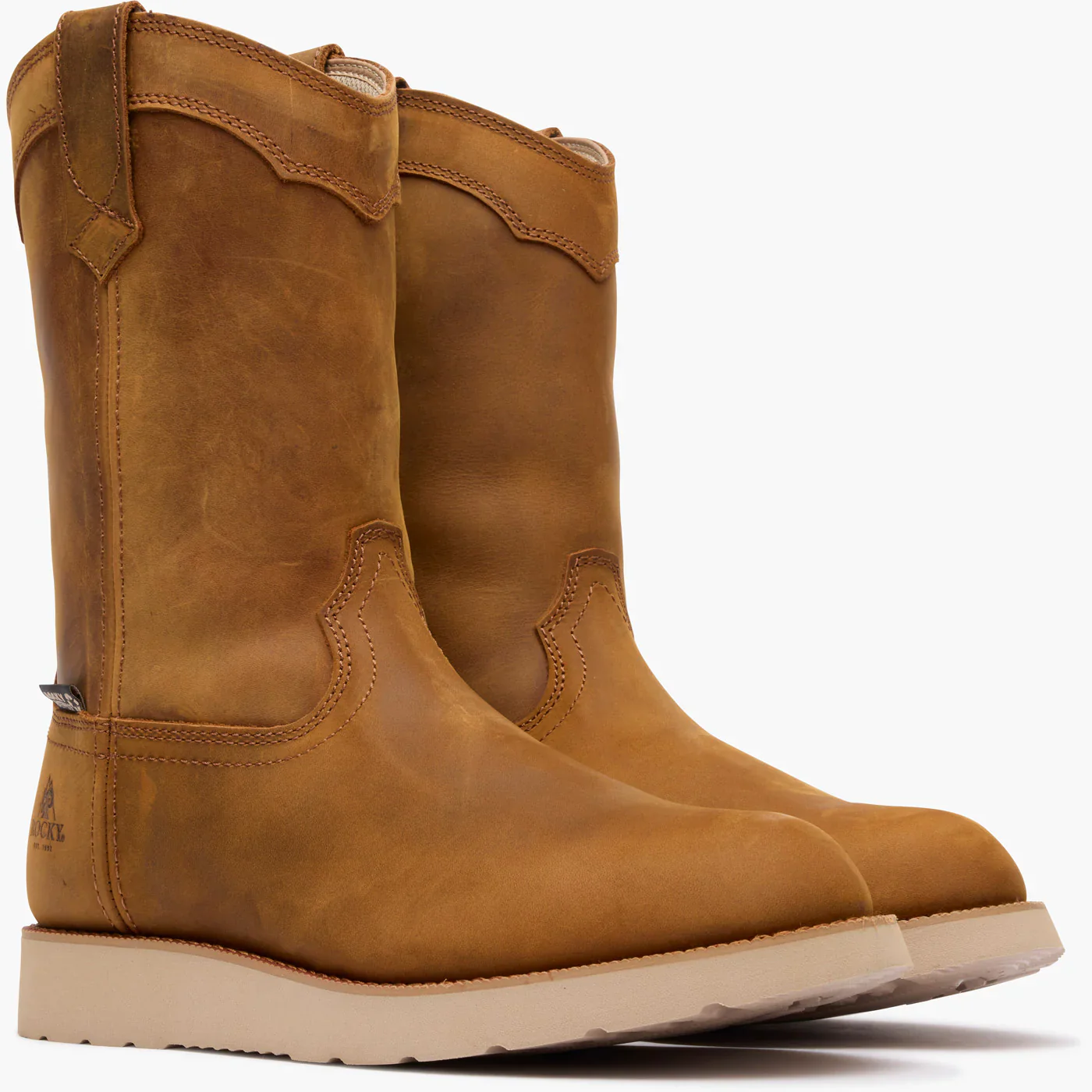 Rocky Men's Monocrepe Wedge 11" Waterproof Work Boots - Crazy Horse - Image 5