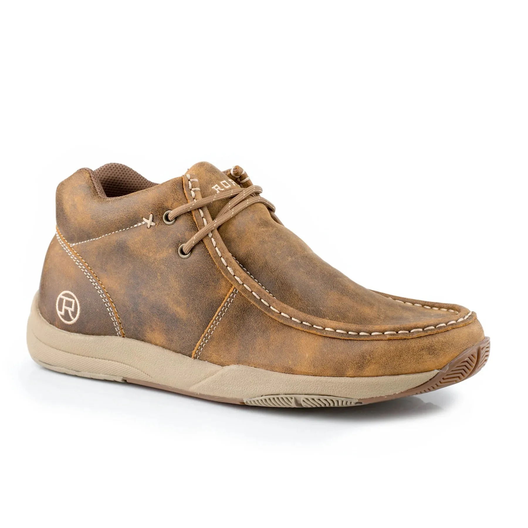 Roper Men's Distressed Leather Chukka Footwear- Tan