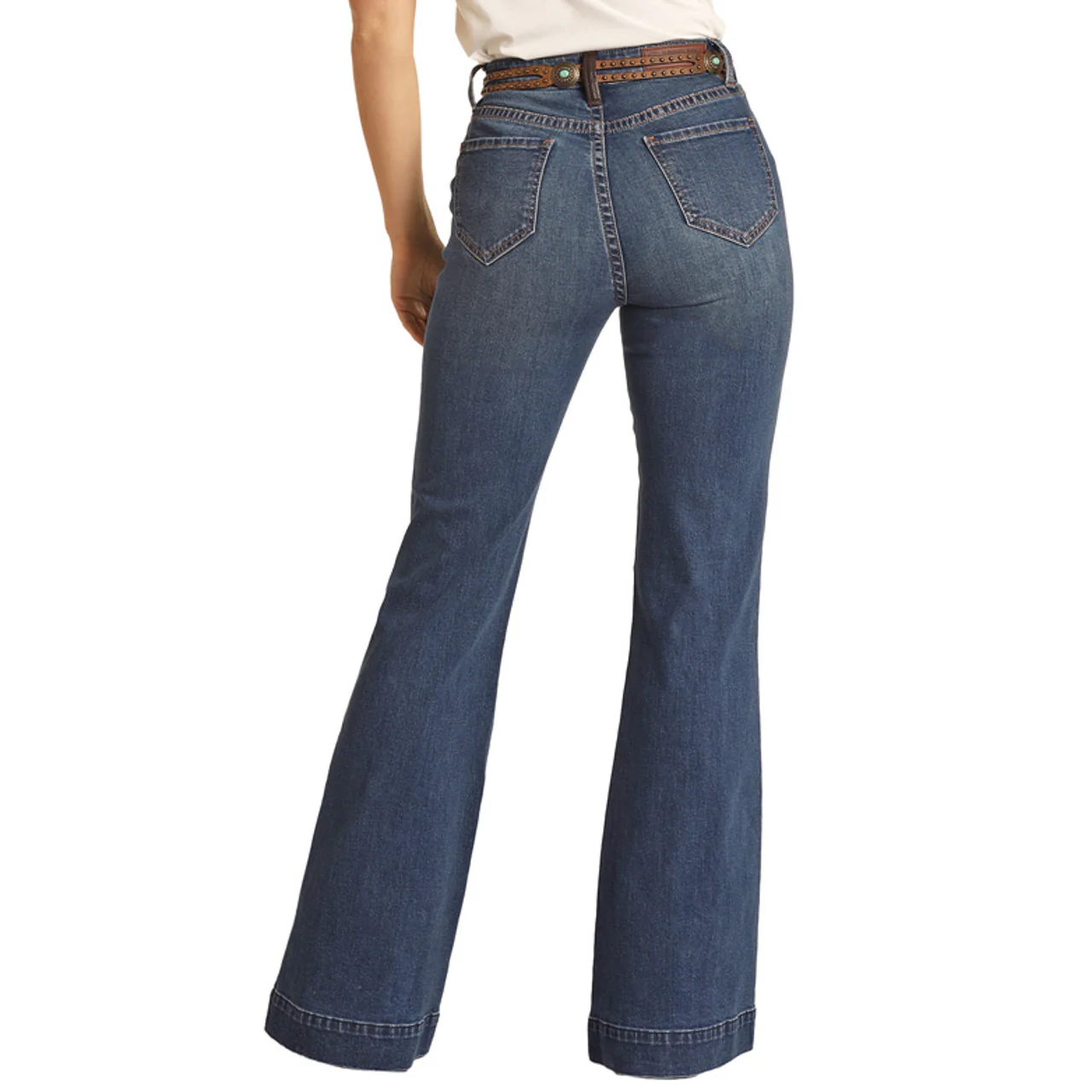 Rock & Roll Women's High Rise Extra Stretch Trouser Jeans - Medium Vintage *FINAL SALE - Image 2