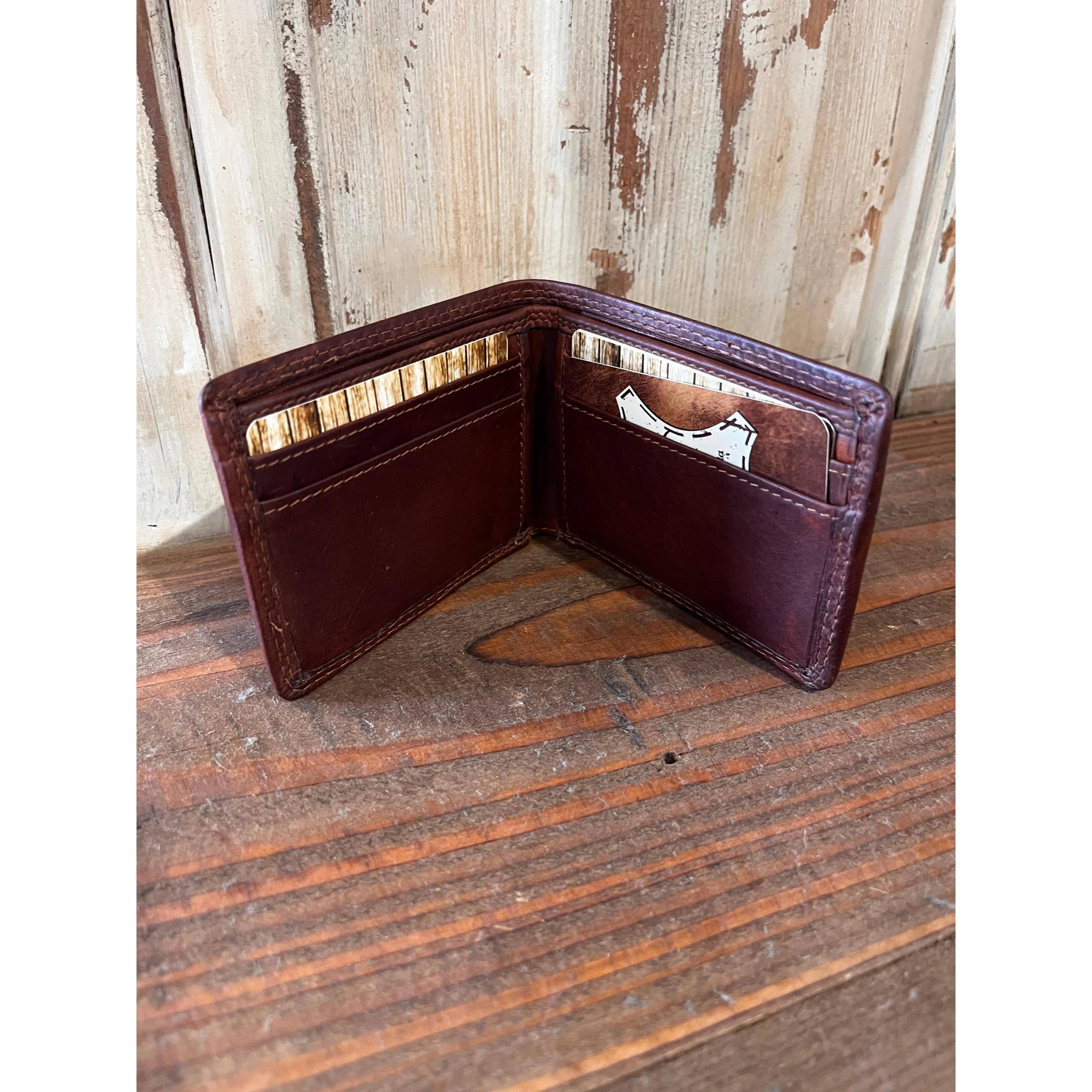 Rugged Earth Leather Wallet - Brown - Image 2