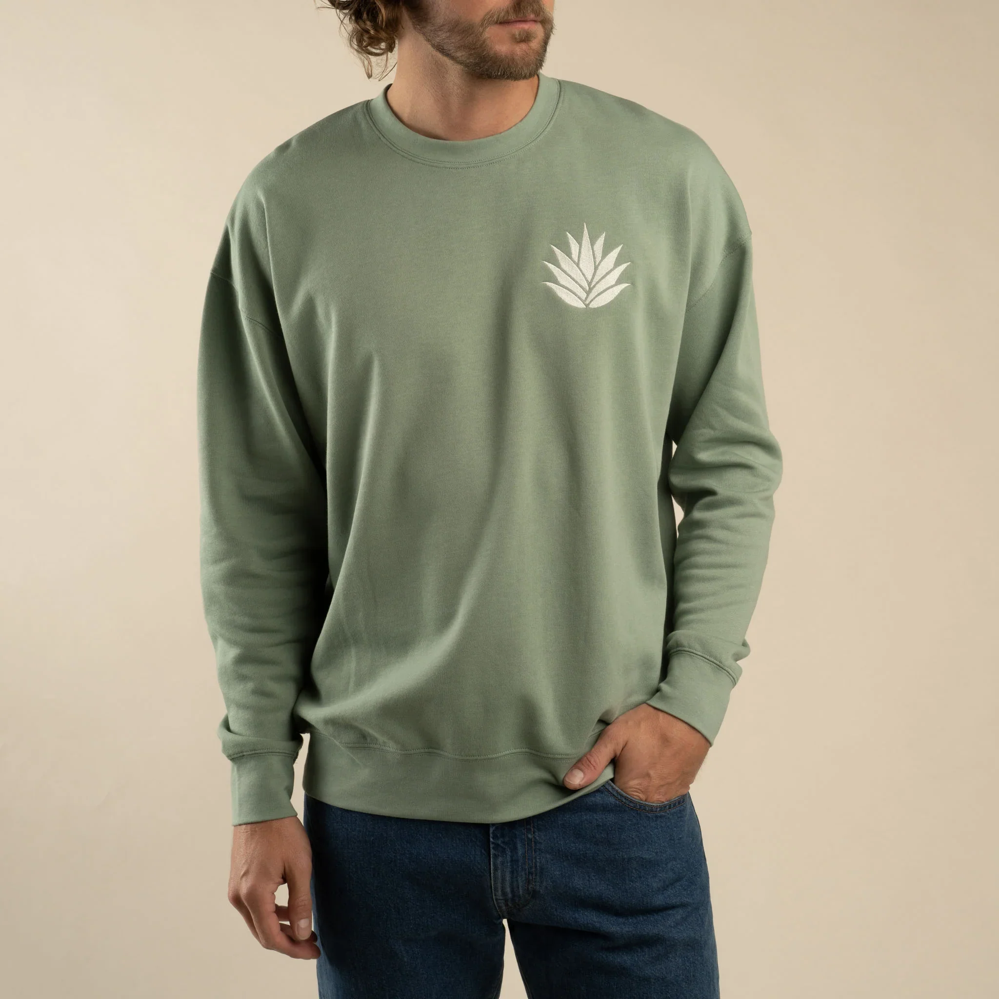 Sendero Men's Logo Long Sleeve Sweatshirt - Laguna - Image 2
