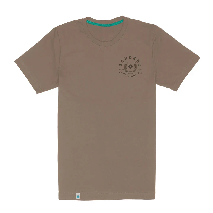 Sendero Unisex No Luck Short Sleeve Tee Shirt - Light Brown - Image 2