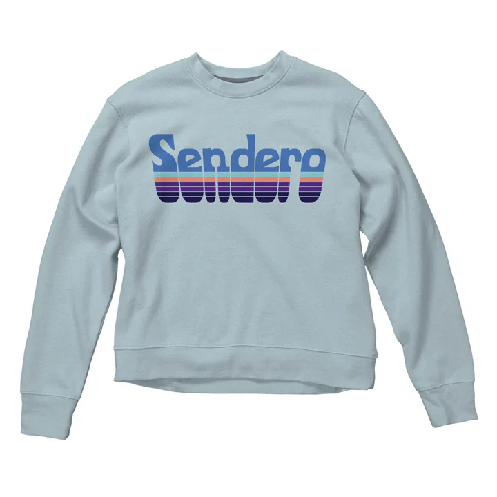 Sendero Women's Retro Logo Drop Shoulder Sweatshirt - Steerling Blue - Image 2