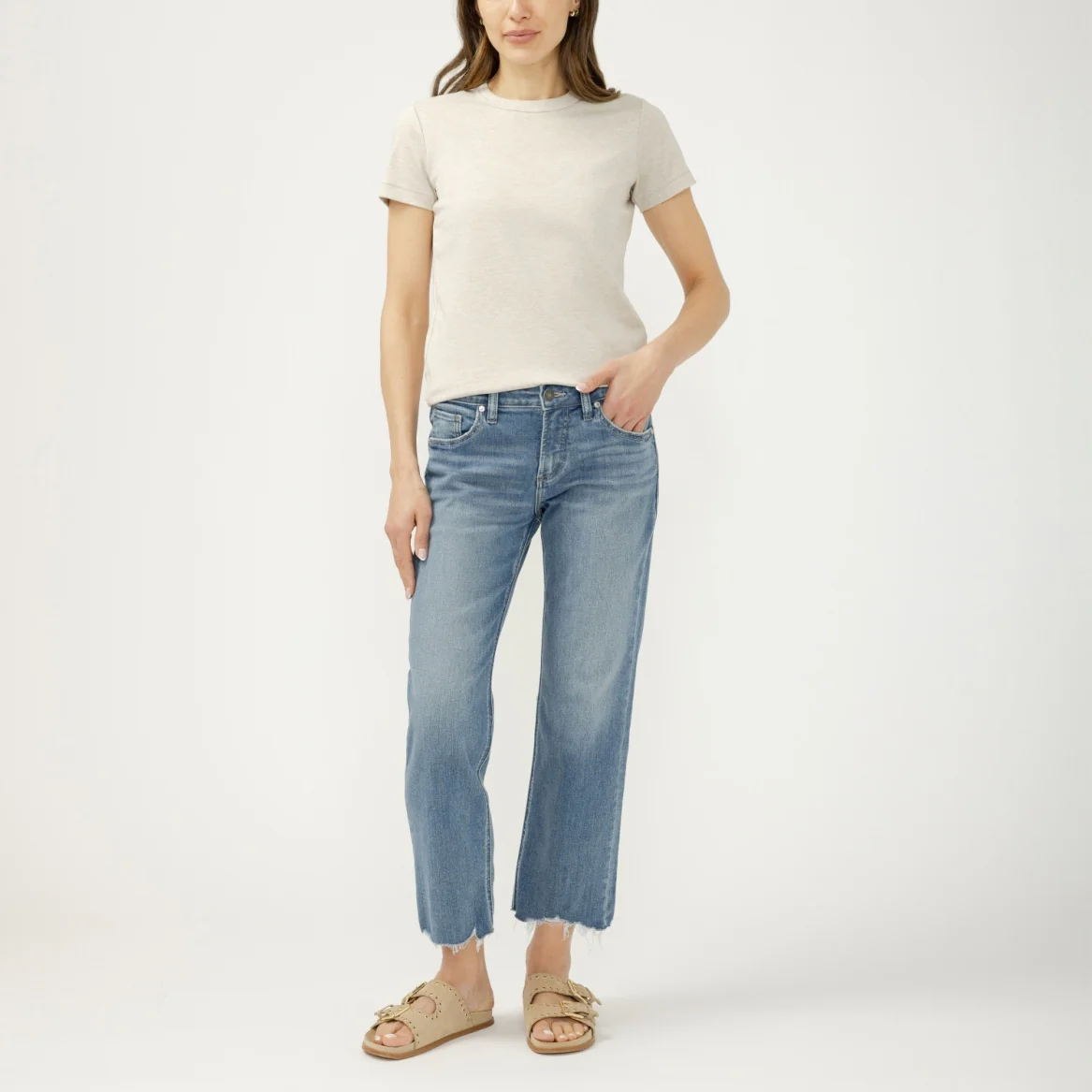 Silver Women's Chelsea Mid Rise Boyfriend Jeans- Kickin It