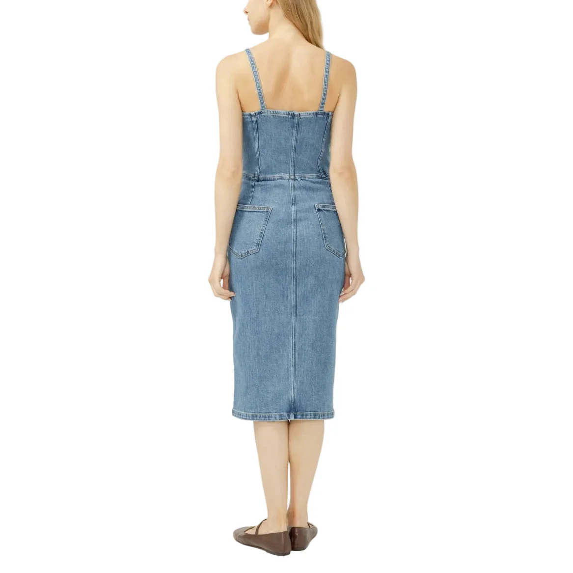 Silver Women's Denim Midi Dress - Cocoa - Image 2