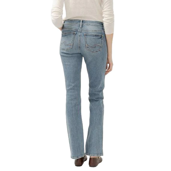 Silver Women's Elyse Mid Rise Slim Bootcut Jeans - Medium Indigo - Image 2