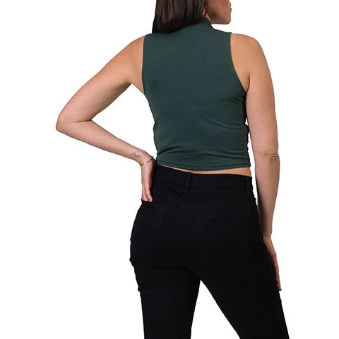 Silver Women's Mock Neck Sleeveless Knit Top - Image 2