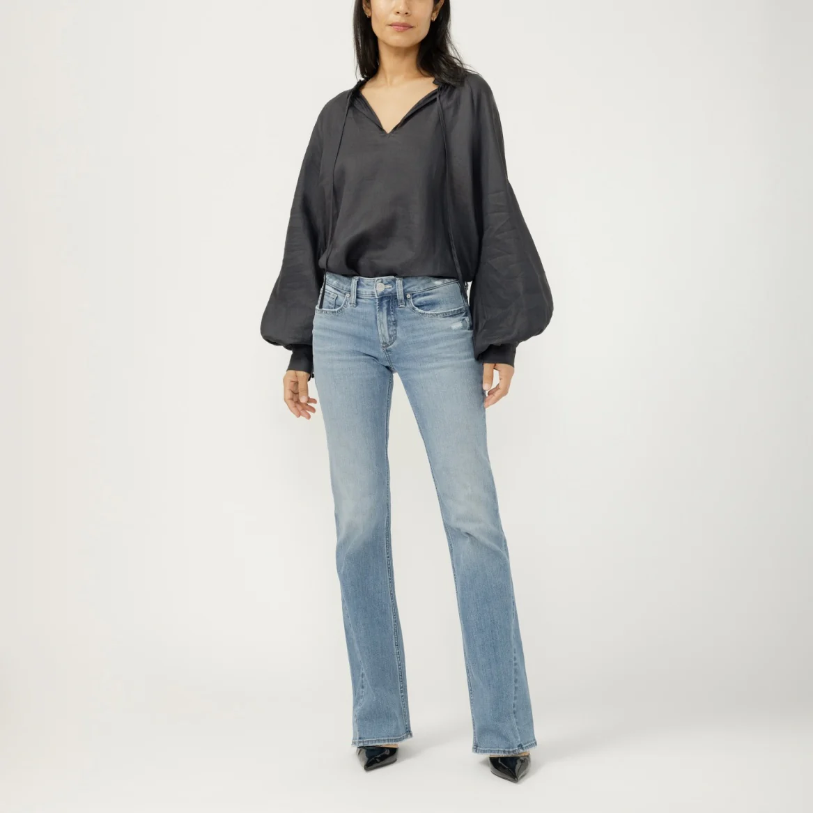 Silver Women's Suki Bootcut Midrise Jeans- Haze