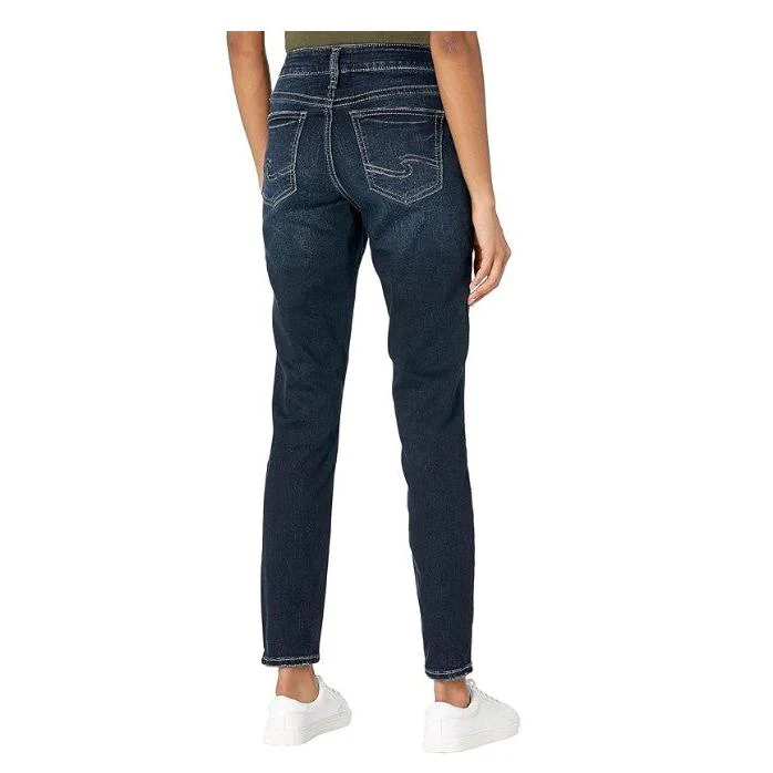 Silver Women's Suki Mid Rise Skinny Jeans- Indigo - Image 2