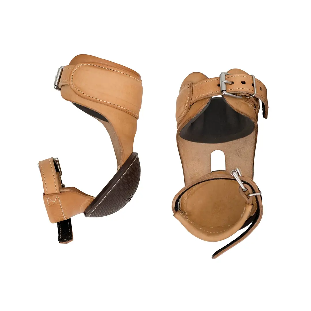 Skid Boot Cowboy Tack Buckle Tan