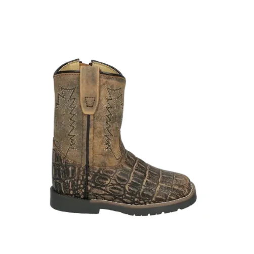 Smoky Mountain Boots Toddler Autry Western Boots- Sanded Black/Brown