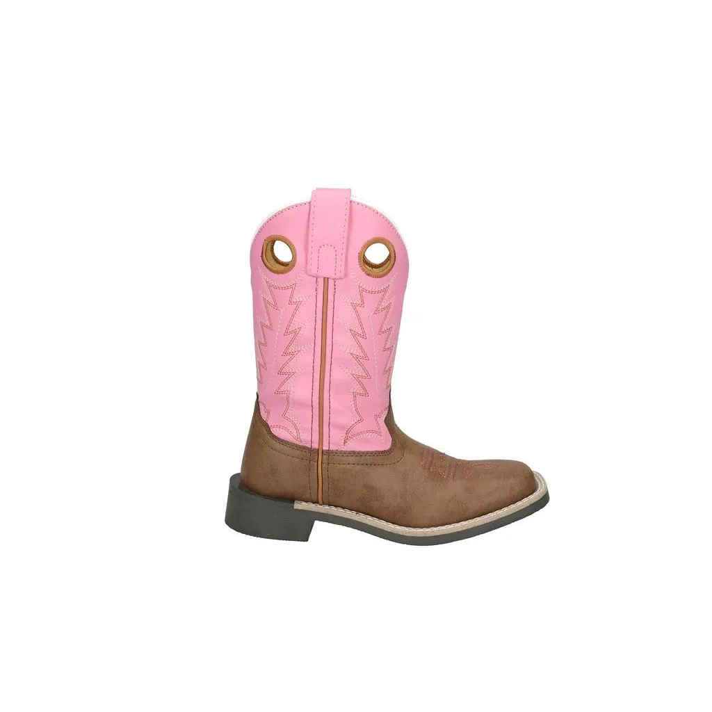 Smoky Mountain Boots Kid's El Paso Cowgirl Boots-Brown/Pink - Image 2