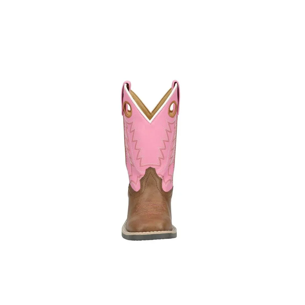 Smoky Mountain Boots Kid's El Paso Cowgirl Boots-Brown/Pink - Image 3