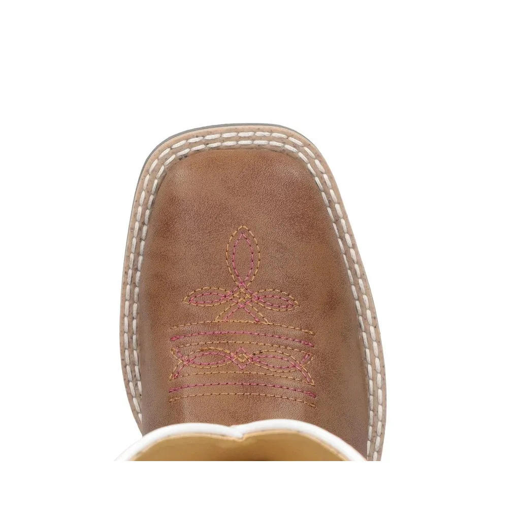 Smoky Mountain Boots Kid's El Paso Cowgirl Boots-Brown/Pink - Image 4