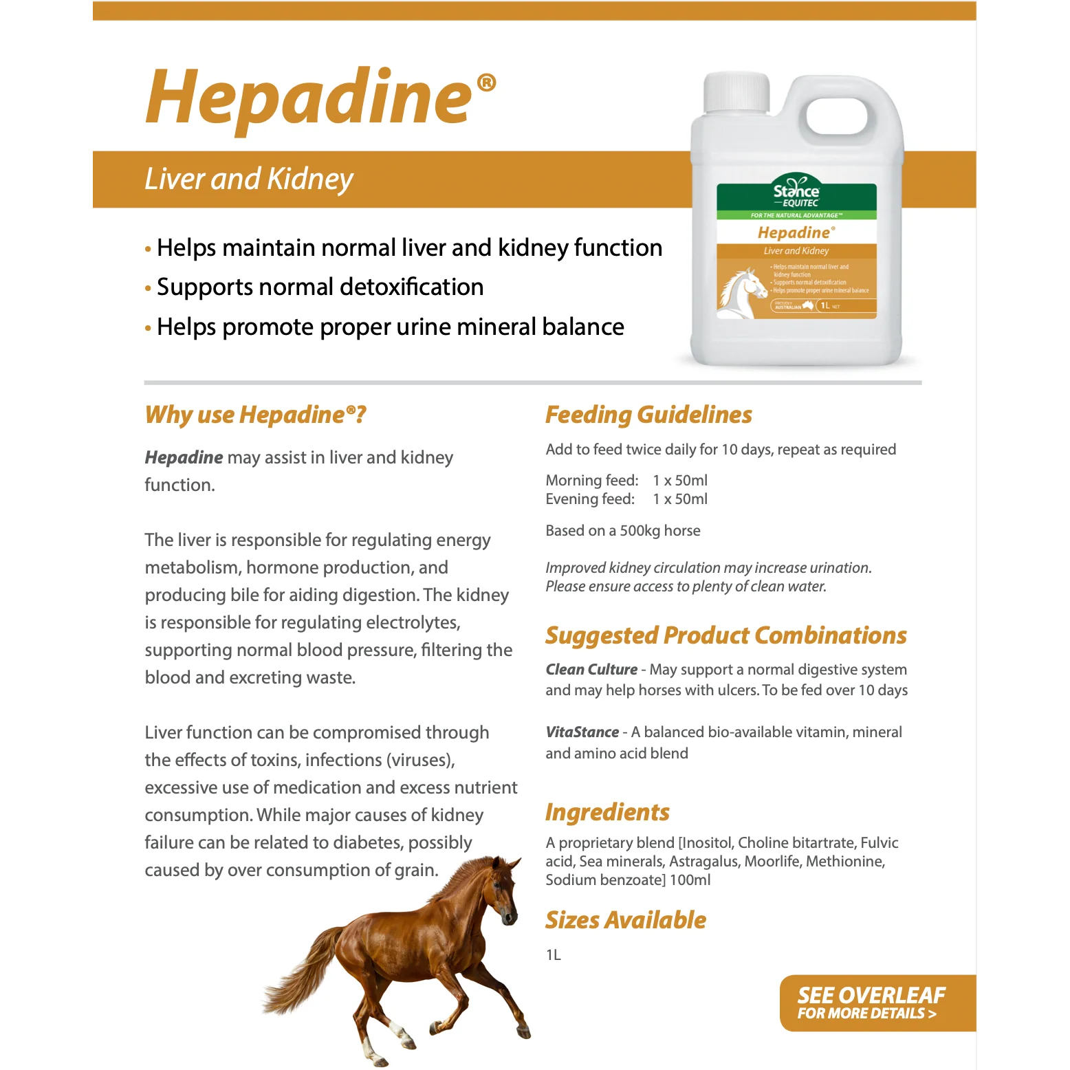 Stance EQ Hepadine  - 1 Litre
