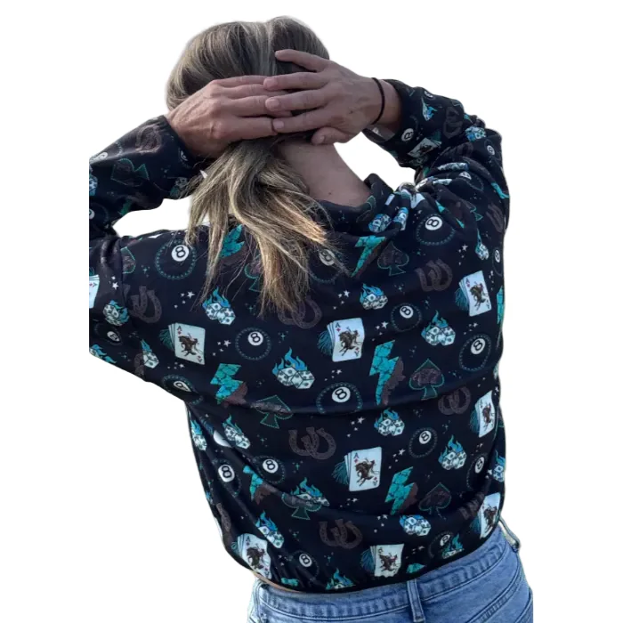 Sterling Kreek Long Sleeve Cowgirl Charm Cropped Jacket - Multi - Image 3