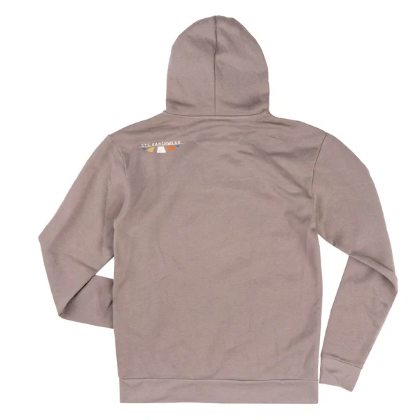 STS Ladies Oval Bull Long Sleeve Hoodie - Light Grey - Final Sale - Image 3