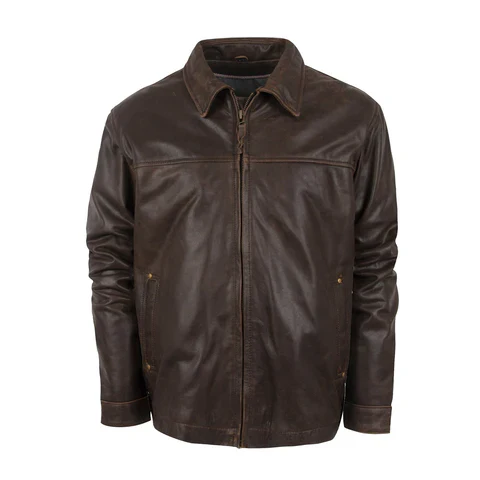 STS Men's Rifleman Draft Horse Leather Jacket - Vintage Brown