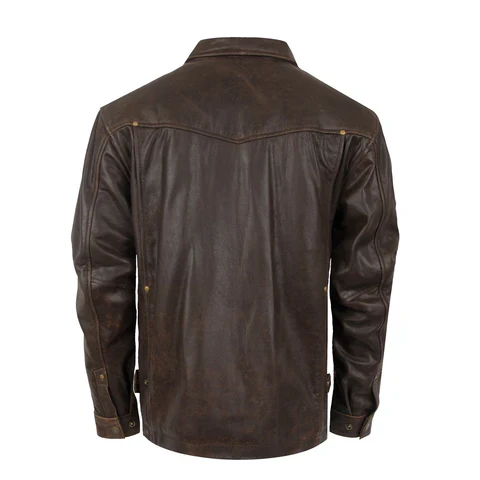 STS Men's Rifleman Draft Horse Leather Jacket - Vintage Brown - Image 2