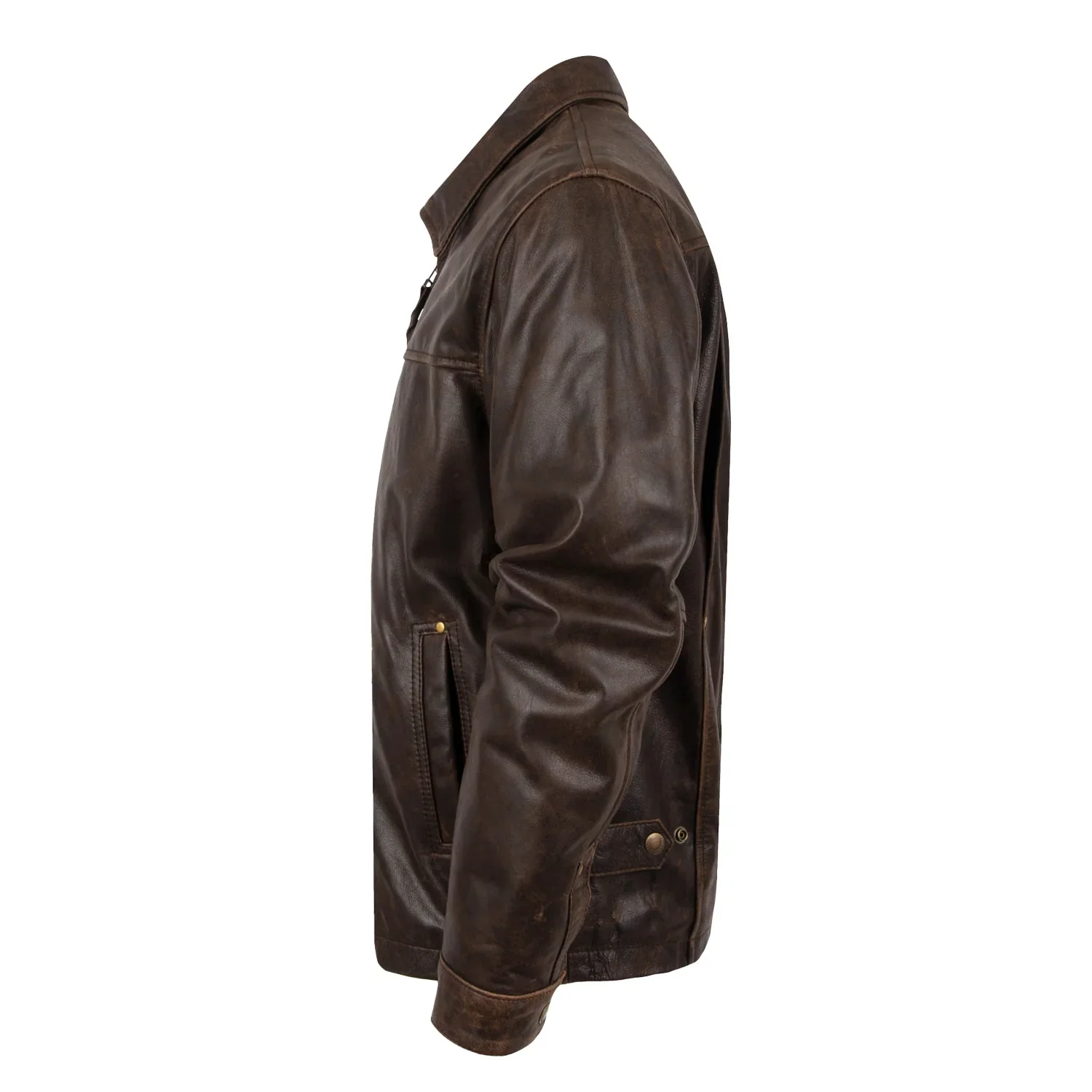 STS Men's Rifleman Draft Horse Leather Jacket - Vintage Brown - Image 3