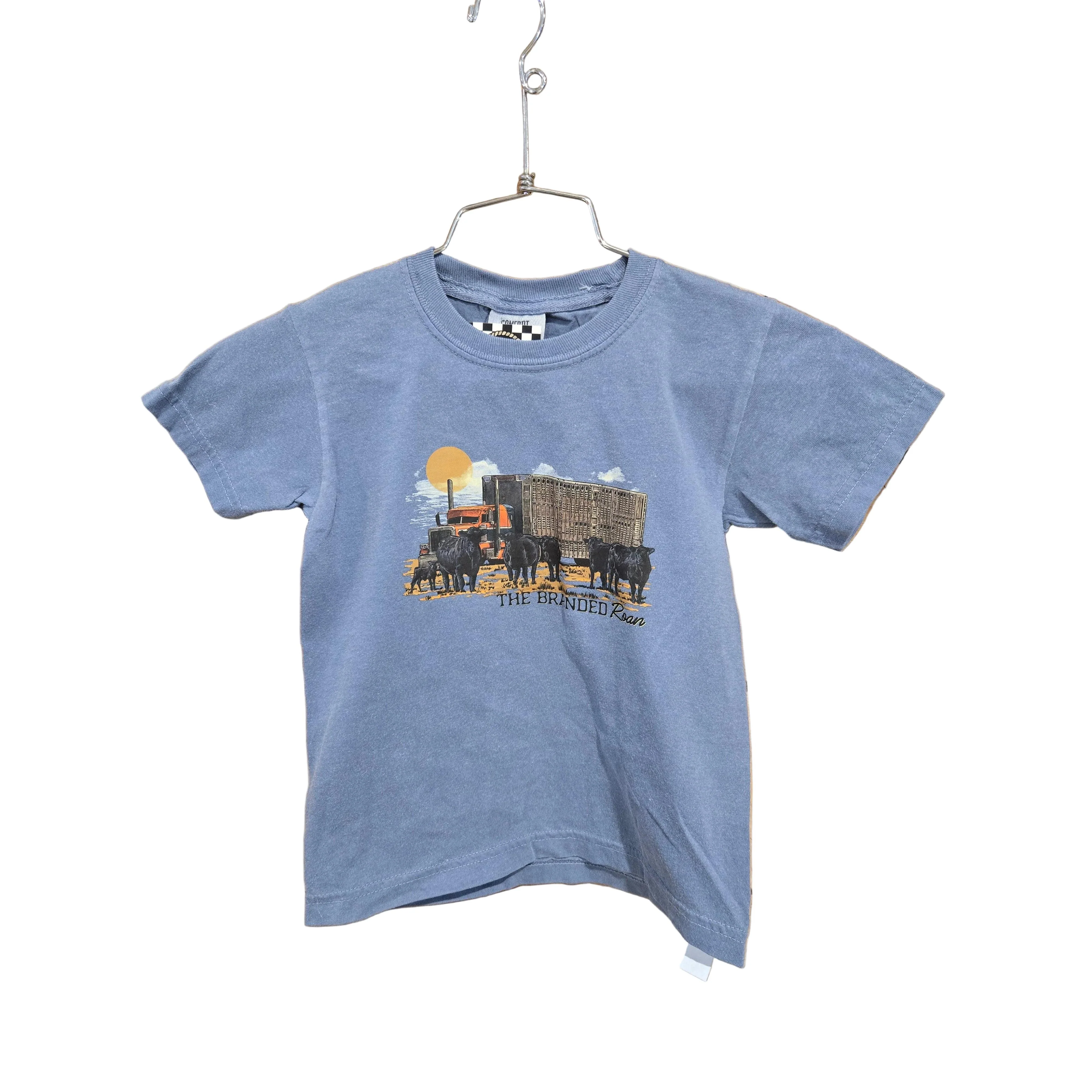The Branded Roan Apparel Ranch Route Youth T-Shirt - Blue Jean *NEW*