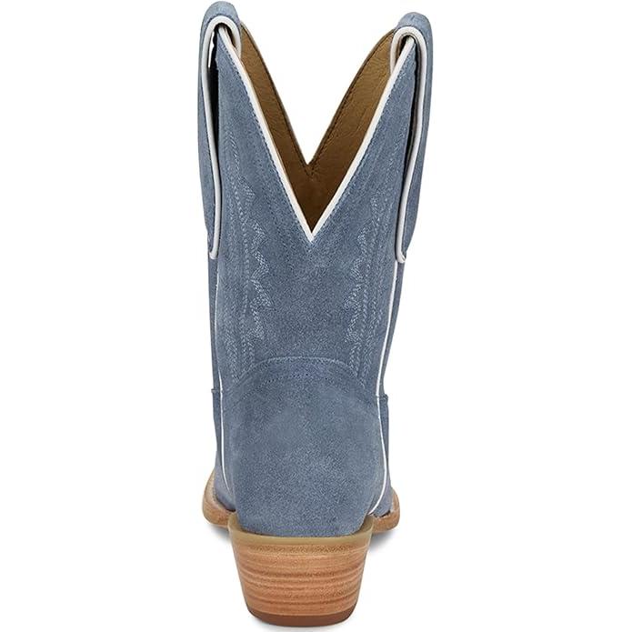 Tony Lama Women's Lea 9" Suede Western Boot- Cornflower - Image 2