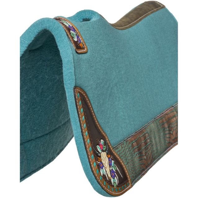 Tough 1 Hand Painted Steer Skull Saddle Pad- 31 x 32 - Image 2