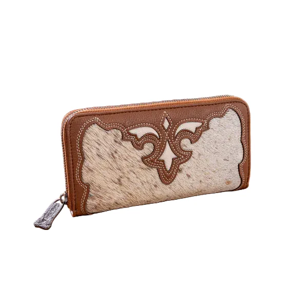 Trinity Ranch Hair On Cowhide RFID Protected Wallet - Multiple Colours