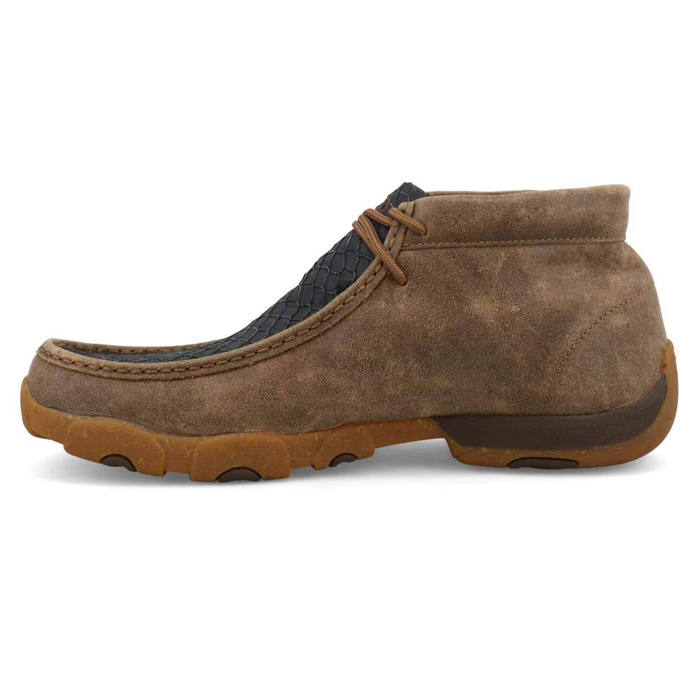 Twisted X Men's Chukka Driving Moc Shoes - Exotic Sea Bass - Image 5