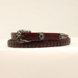 Twister 3/8 Laced with Smooth Tabs-Brown