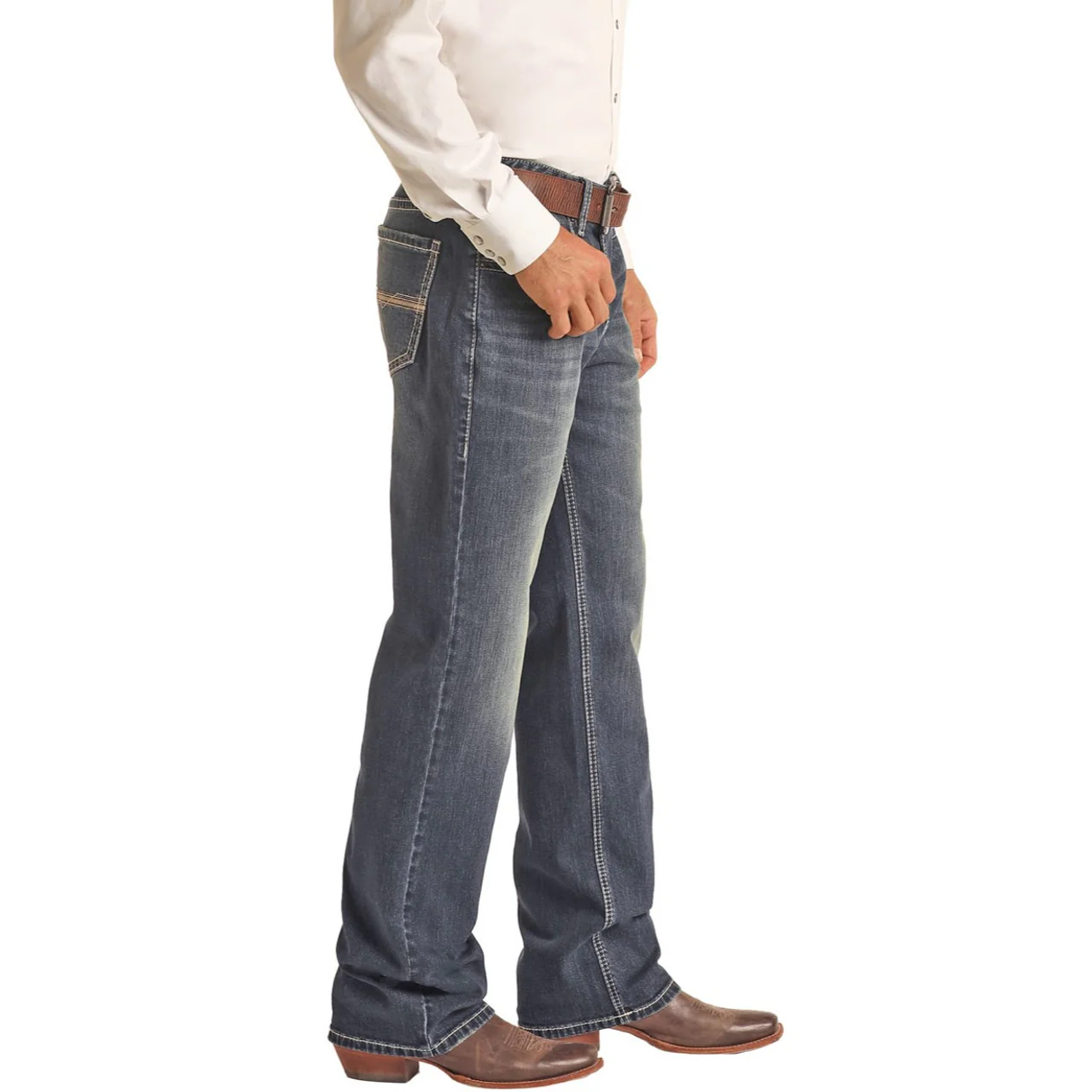 Rock & Roll Men's Vintage '46 Relaxed Fit Straight Jeans - Image 3