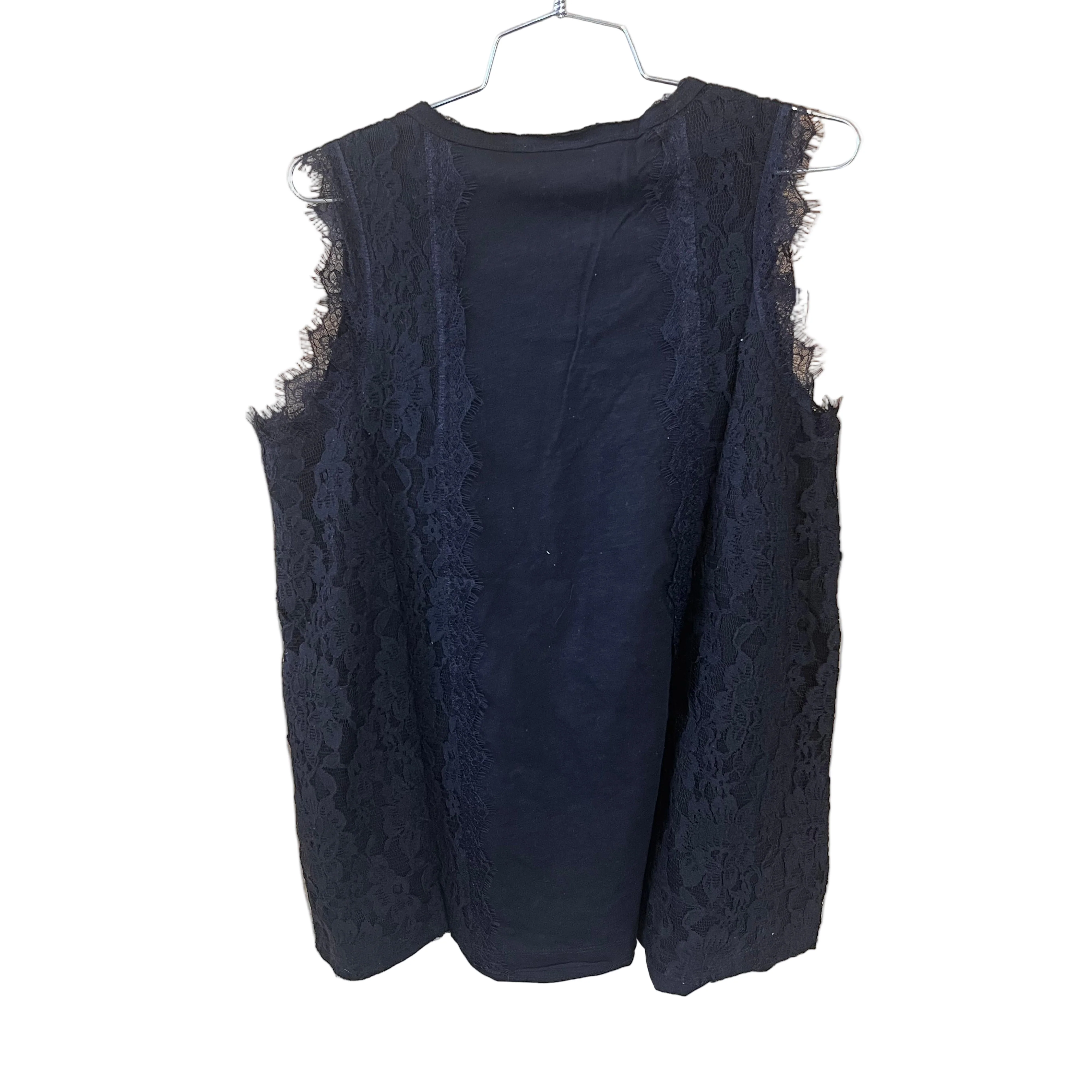 Vocal Apparel Scoop Neck Sleeveless Knit Vintage Top with Lace - Assorted Colours - Image 3