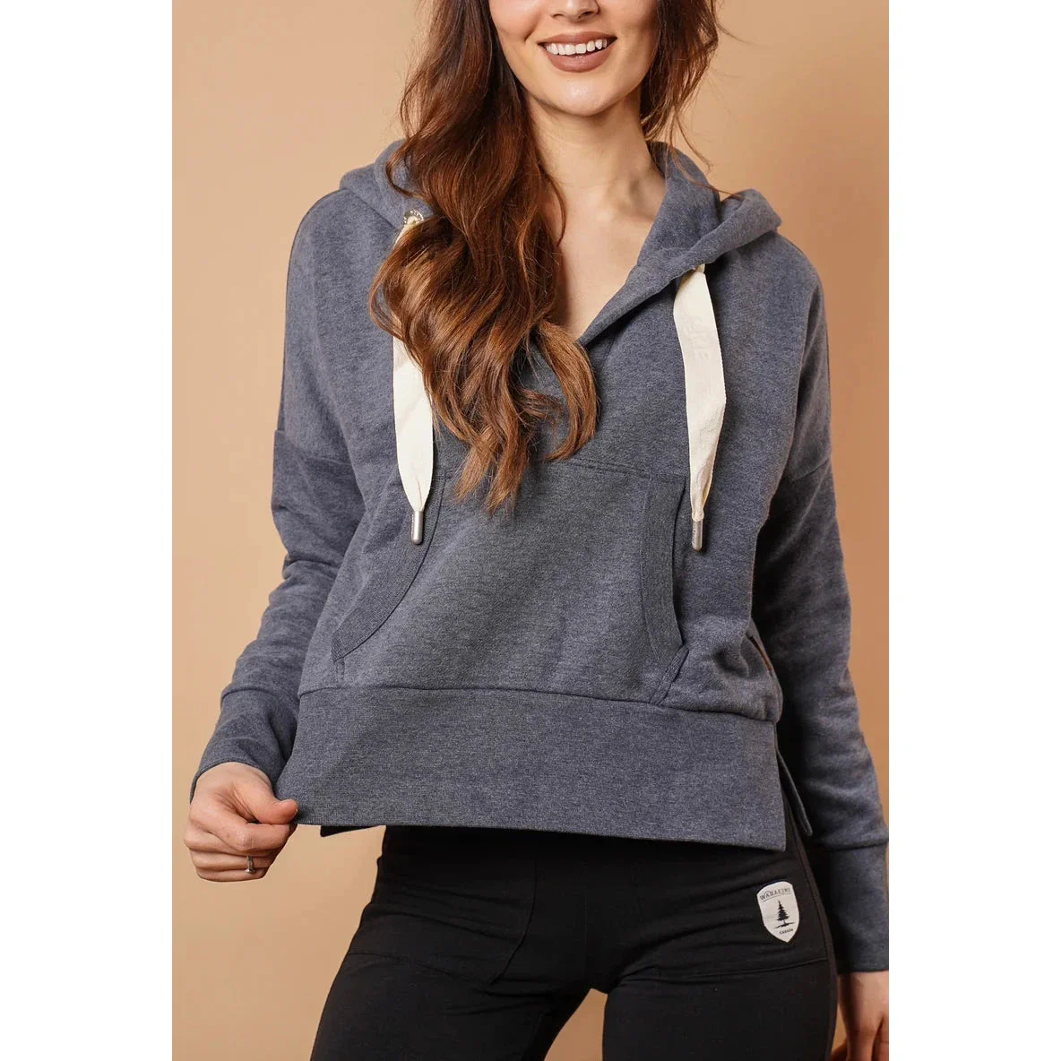 Wanakome Women's Cropped Open Front Hoodie - Image 2