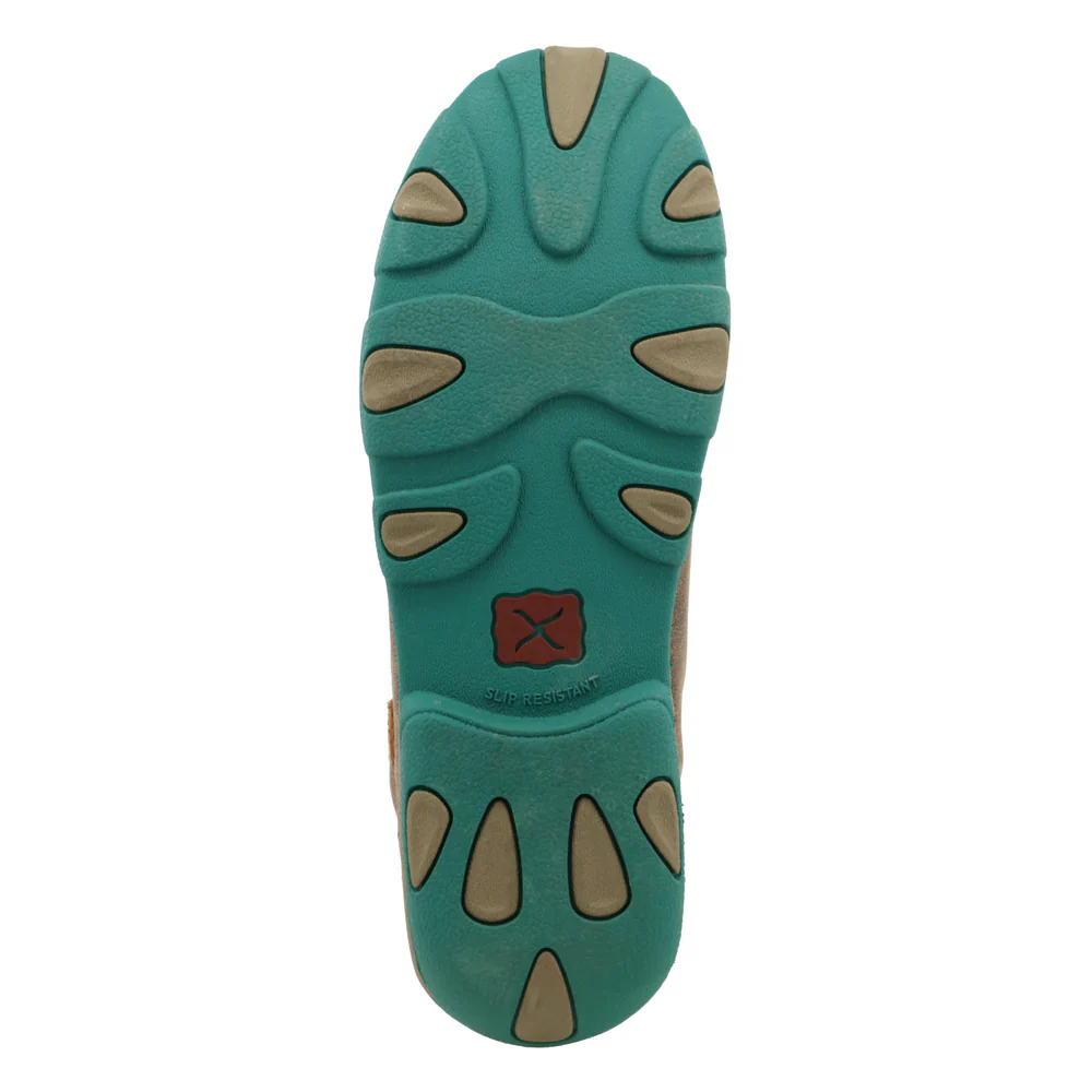 Twisted X Women's Driving Moccasin - Brown/Turquoise - Image 4