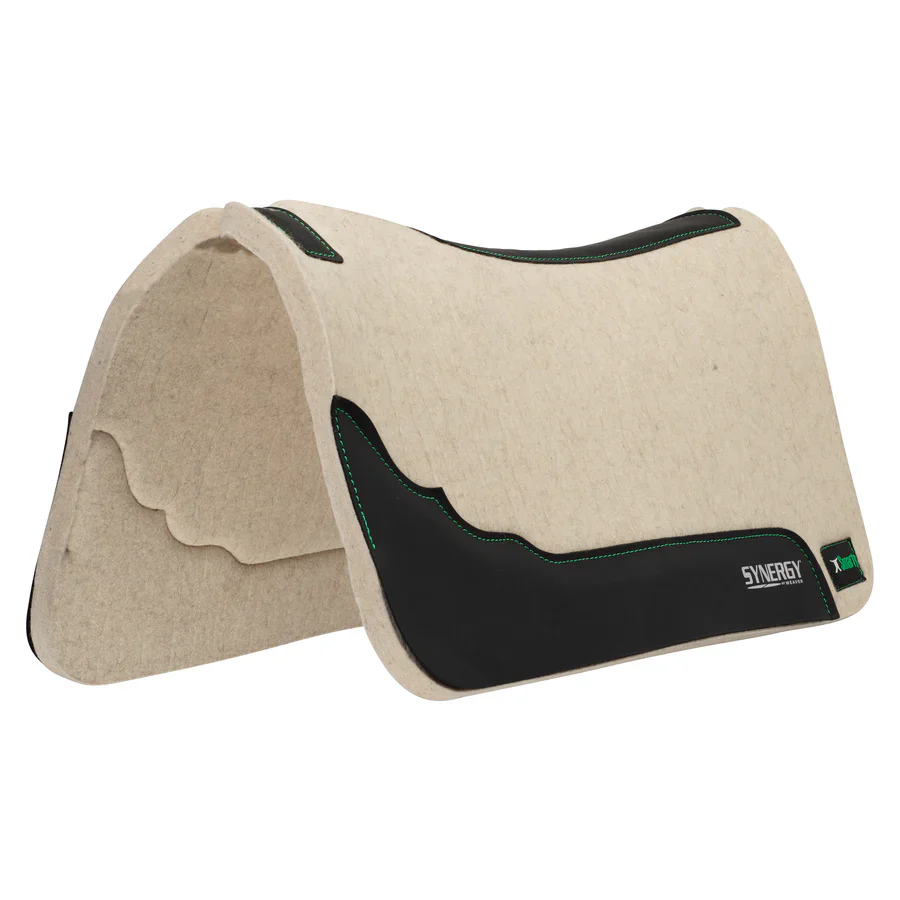 Weaver Synergy 1 1/4" Contoured Steam Pressed 100% Merino Wool Felt Performance Saddle Pad - Image 3