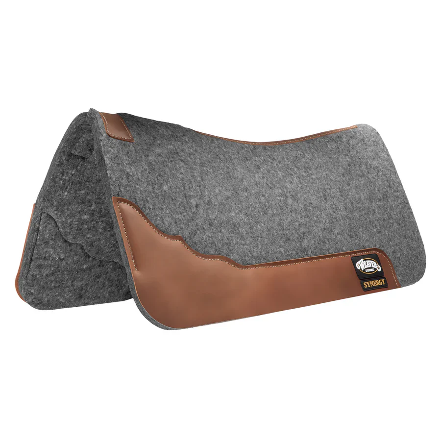 Weaver Synergy 1 1/4" Contoured Steam Pressed 100% Merino Wool Felt Performance Saddle Pad - Image 4