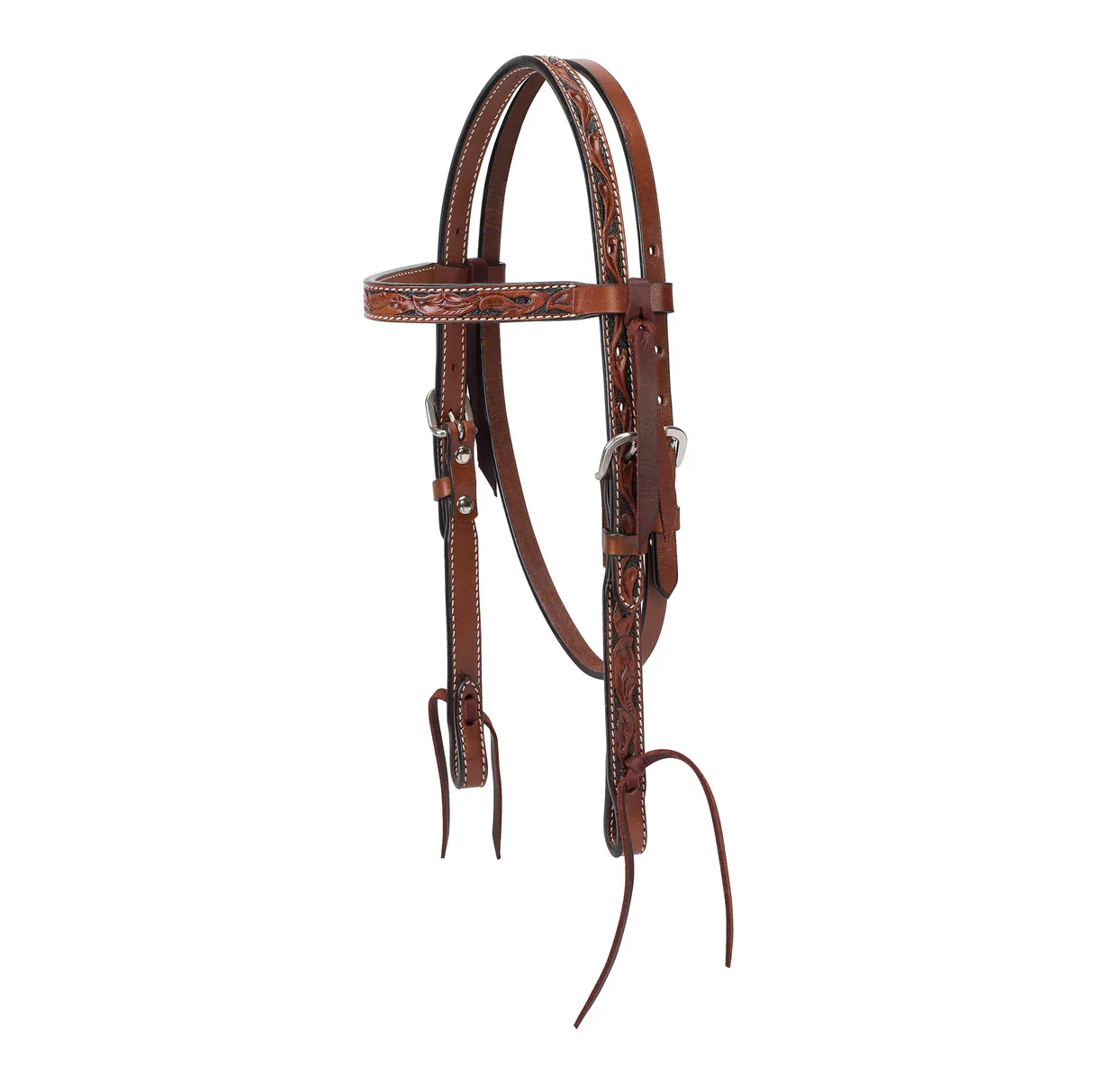 Weaver Turquoise Cross Floral 5/8 Pony Browband Headstall