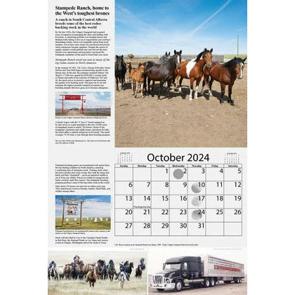 Western Varieties 2024 Calendar - Canada's Ranches, Rodeos & Work Horses - Image 2