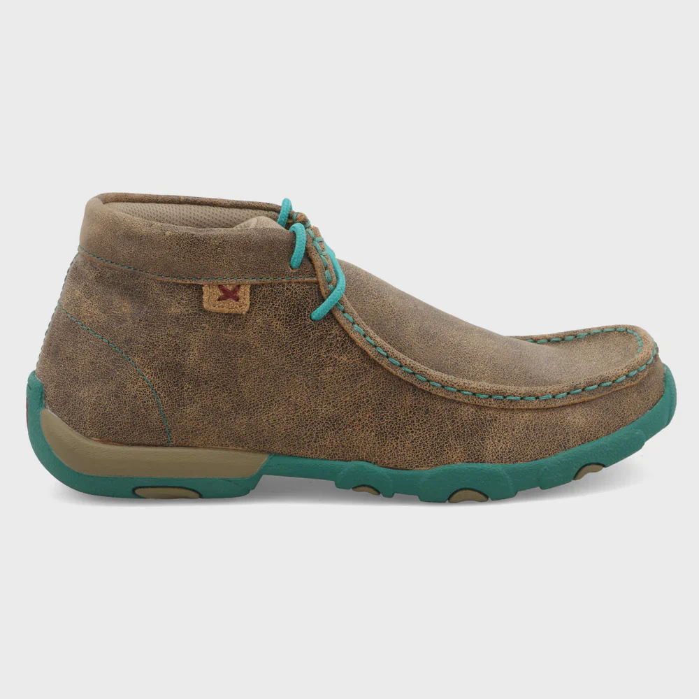 Women's Chukka Driving Moc - Bomber & Turquoise (WDM0020) - Image 3