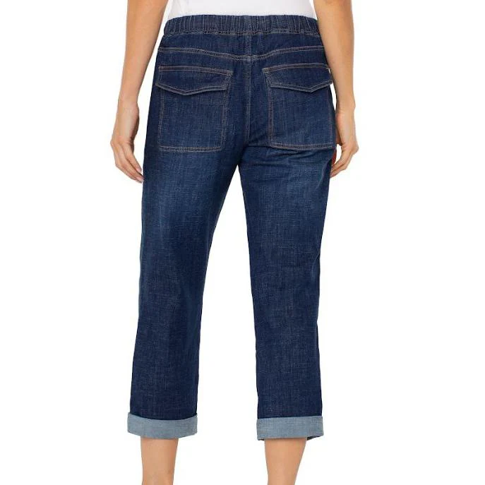 Liverpool Women's Midrise Rascal Cargo Pocket Crops- San-Gabriel - Image 2