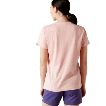 Womens Rebar Cotton Strong V-Neck Short Sleeve Tee Shirt - Bel Air Heather - Image 4