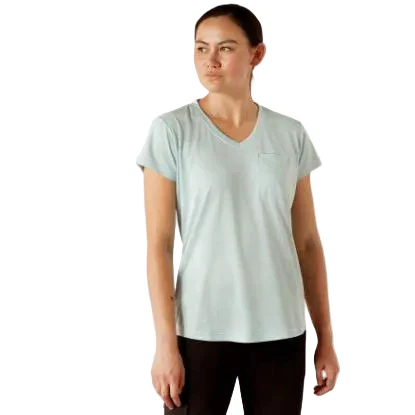 Womens Rebar Evolution Work Hard V-Neck Short Sleeve Tee Shirt - Multiple Colors - Image 3