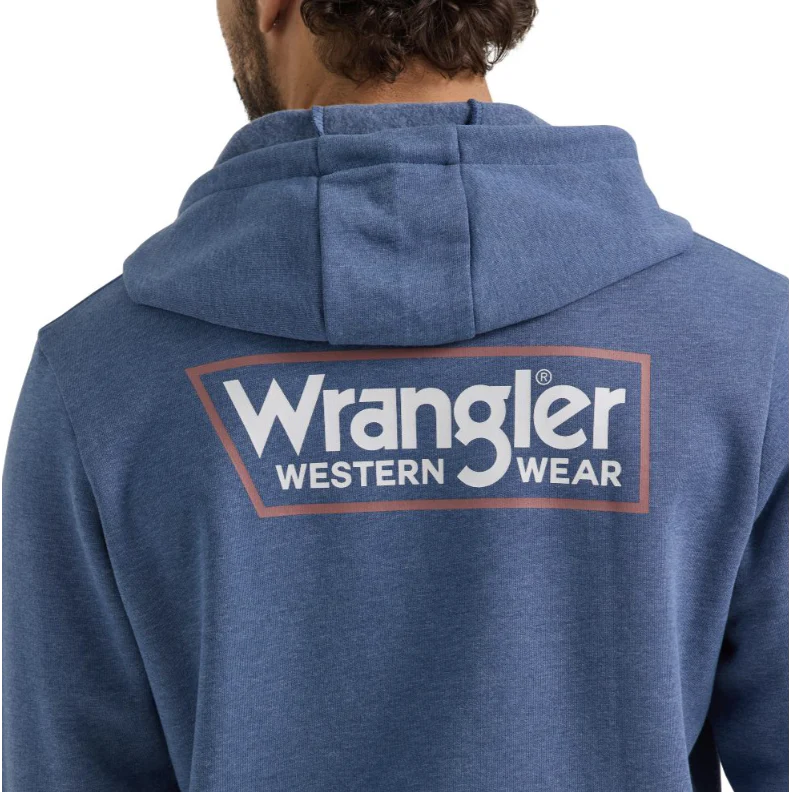 Wrangler®  Men's Pullover Hoodie - Dark Denim - Image 4