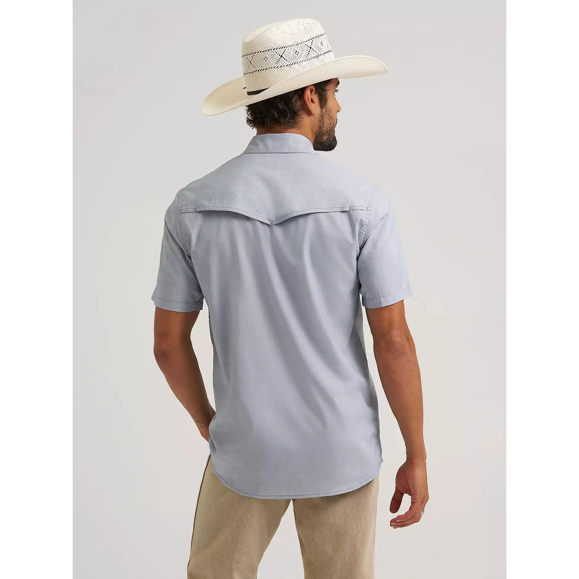 Wrangler All Terrain Gear Drover Short Sleeve Utility Shirt- Bering Sea - Image 2