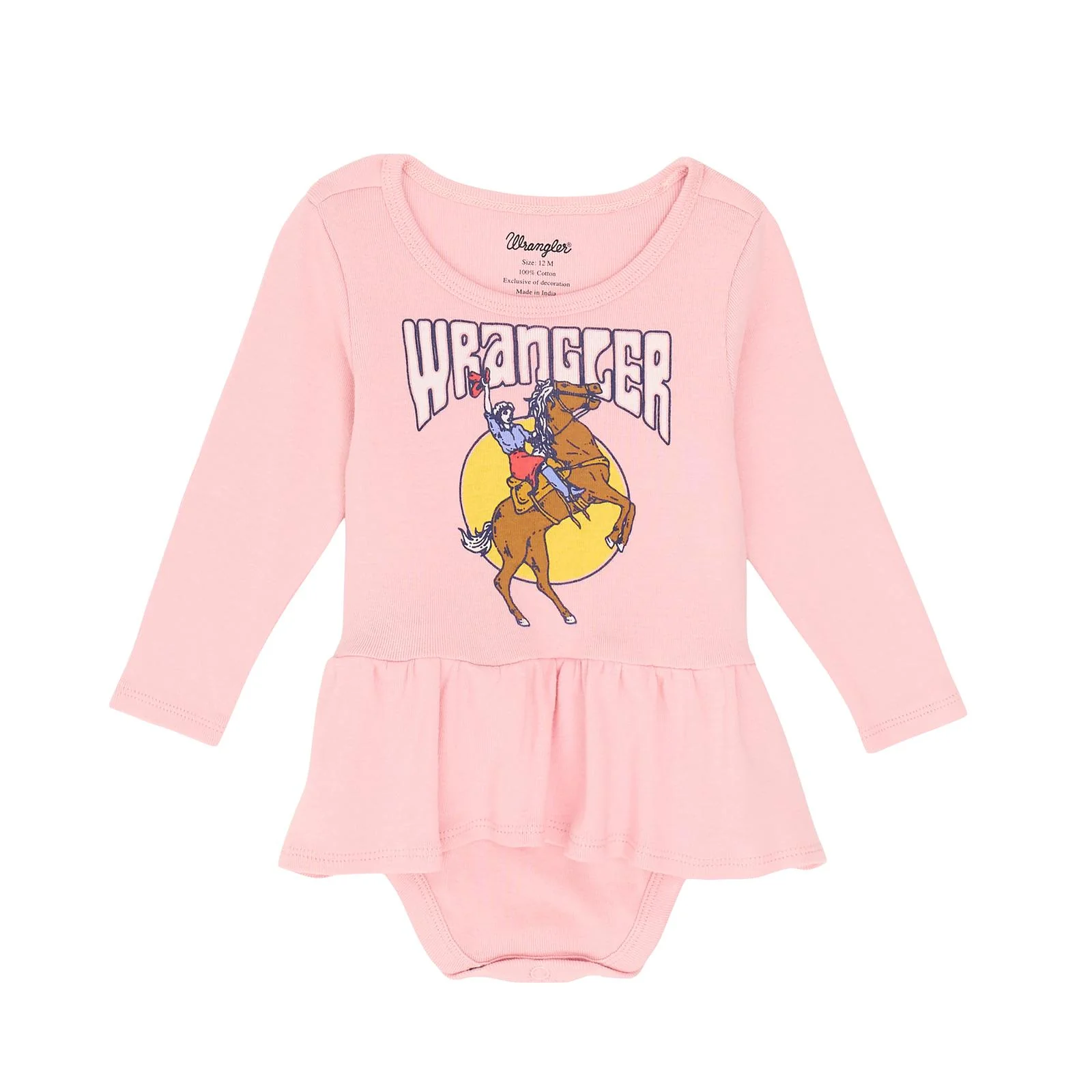 Wrangler Baby Girl Aztec Onesie- Pink