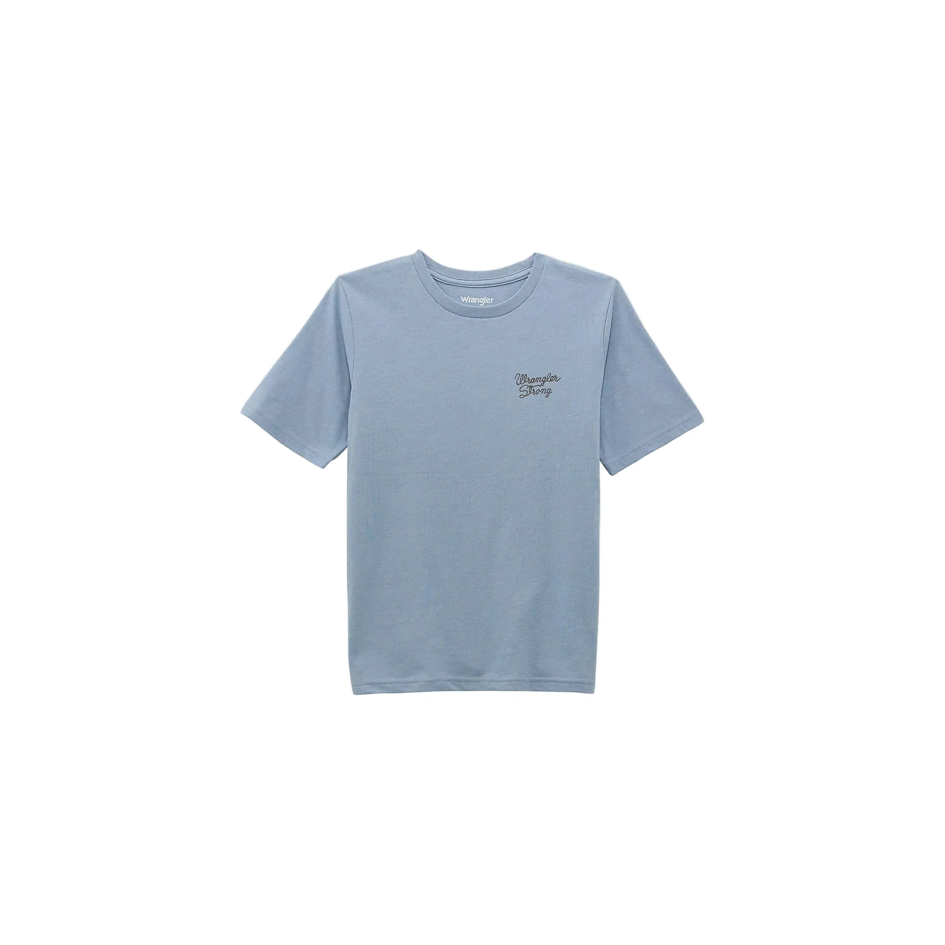 Wrangler Boy's Wrangler Back Rodeo Graphic Short Sleeve Tee Shirt - Ashley Blue Heather - Image 2