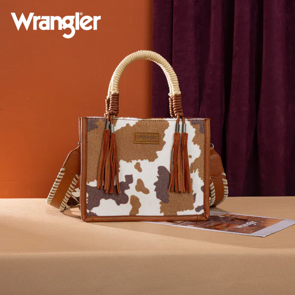 Wrangler Cow Print Tote/ Crossbody - Multiple Colours - Image 7