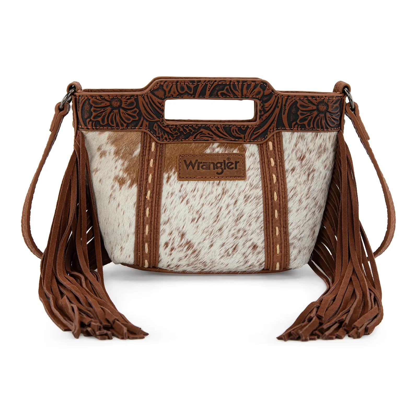 Wrangler Genuine Cowhide Top Handle Fringe Crossbody- Multiple Colours - Image 3
