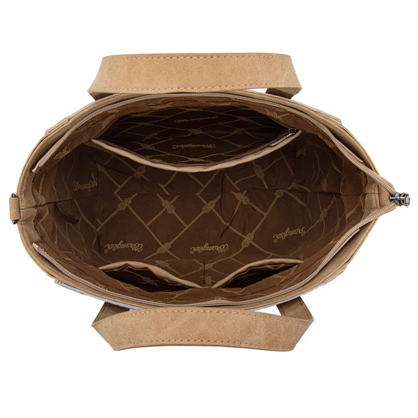Wrangler Genuine Hair On Cowhide Tote Crossbody-Tan - Image 3